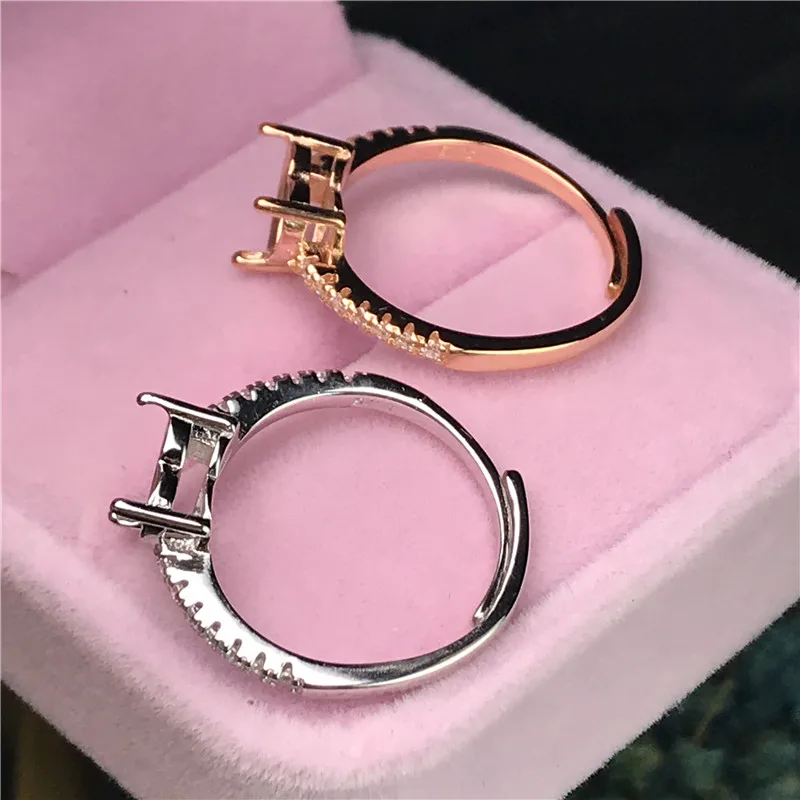 Кольца в форме сердца из серебра пробы основание для кольца с зазубриной