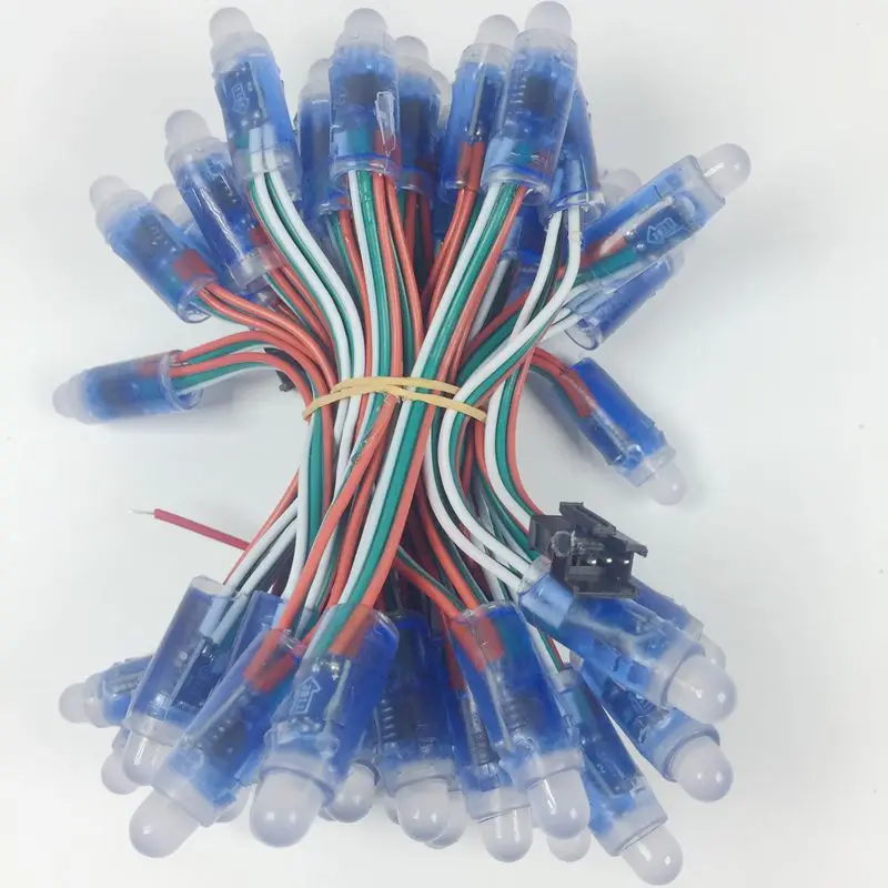 1000 шт. 12 мм 2811 IC RGB пиксельный светодиодный модуль света DC 5 в IP68 водонепроницаемый