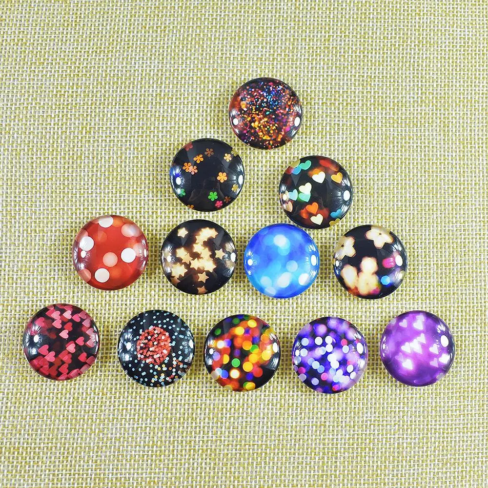 NewHandmade Light and shadow series 10pcsmixed12mm/16mm/18mm/20mm/25mm Round photo glass cabochon demo flat back Making findings | Украшения