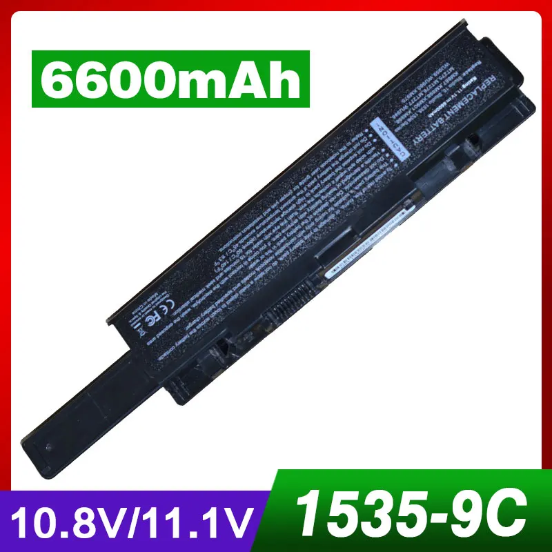 Аккумулятор для ноутбука 6600 мАч Dell Studio 1535 1536 1537 1555 1557 dell KM958 KM965 MT264 WU946 312 1558 0701|battery