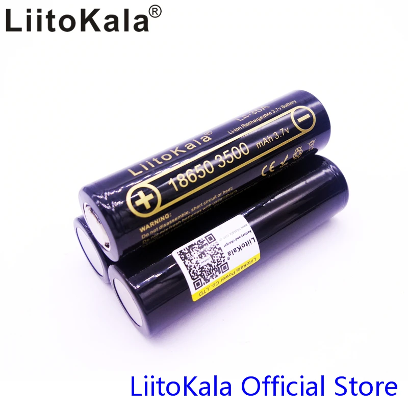 100% Оригинальный LiitoKala Lii-35A 3 7 V 3500mAh 10A разрядка аккумуляторных батарей для 18650