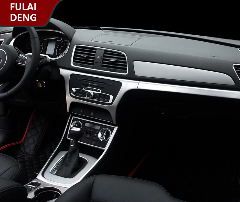 Для Audi Q3 2013 2018 крышка панели центральной приборной из нержавеющей стали отделка