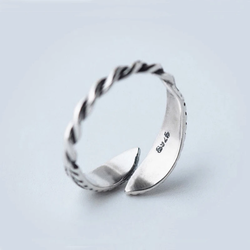 Женские серебряные кольца из тайского серебра 925 пробы регулируемые открытые в