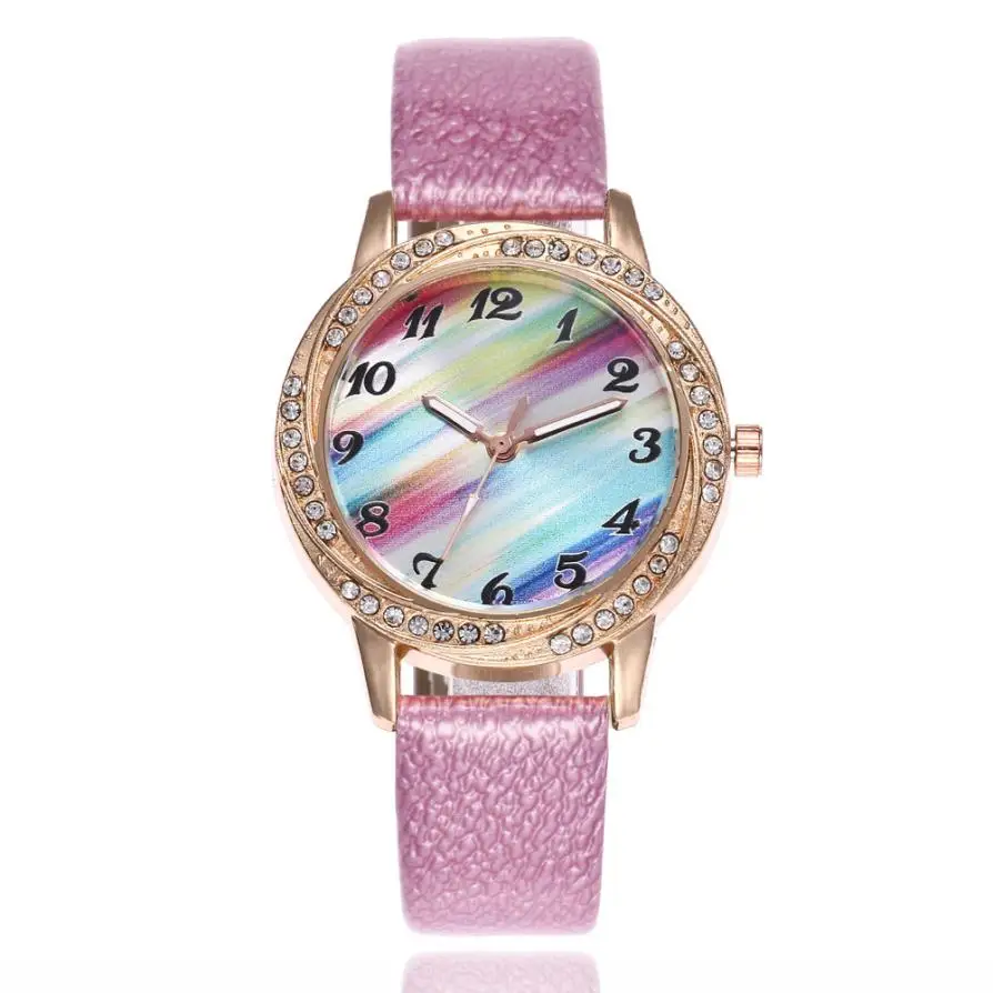 2020 лучшие продажи женские часы модные кожаный ремешок аналоговые кварцевые