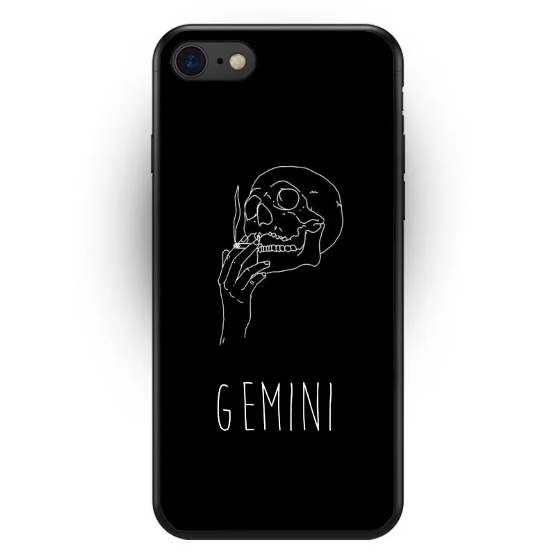 Мягкий ТПУ чехол для телефона с изображением черного скелета чехол для iPhone 5 5S SE 6 6S Plus 7 7 Plus 8 8 Plus X XS прозрачный силиконовый чехол