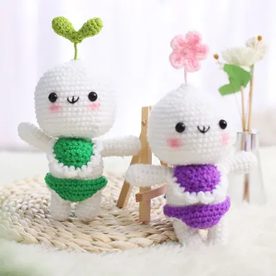 2pcs 15cm Ручной работы diy Вязание Шерсть плюшевые не Готовые Игрушки крючком кулон "фонарь" с ткацкими инструментами - Цвет: 2pcs 15cm