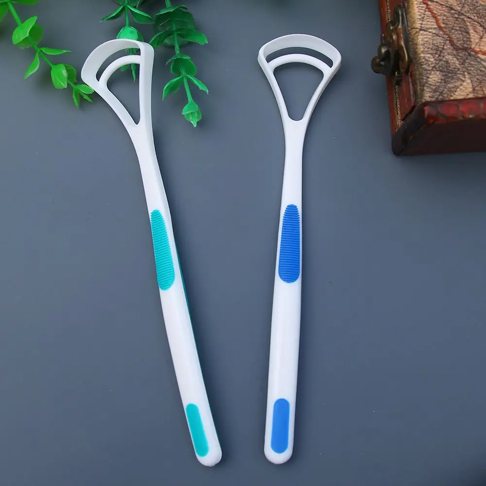 

2PCS Tongue Scraper Brush Oral Hygiene Care Cleaner Fresh Breath Toothbrush Tools