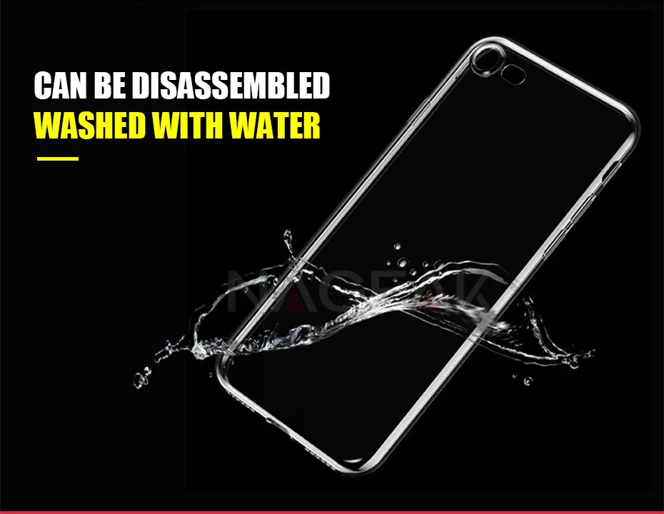 NAGFAK ультра тонкий прозрачный чехол для iPhone 8 7 Plus 6 6S Plus чехол s мягкий TPU чехол для iPhone 6 6S 7 8 Plus чехол для телефона Capa