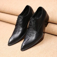 sapato social mens leather shoes pointed brogue flats formal shoes black oxford shoes for men summer dress wedding shoe italian