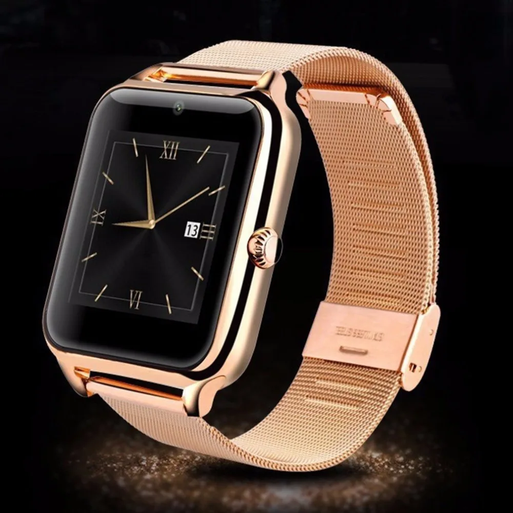 Z60 Bluetooth Смарт часы со стальным ремешком наручные с камерой поддержка sim карты TF