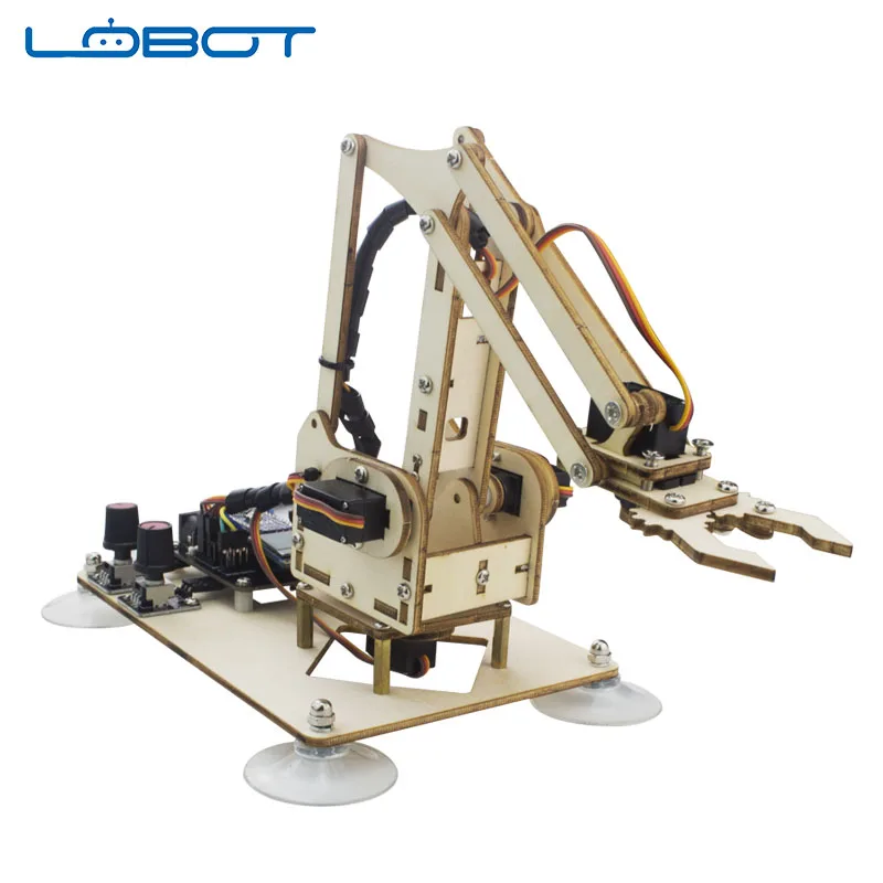 LOBOT 4DOF для робота на базе Arduino лучшее предложение Mearm DIY 4 оси вращающийся комплект