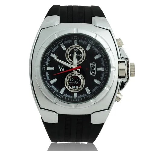 Топ Бренд V6 Новая повседневная коллекция покрытые золотом стальные ободки часы в