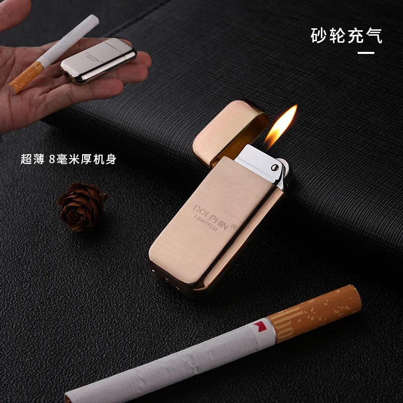 Мини плакировка цвет надувная Зажигалка модные сигареты металлические
