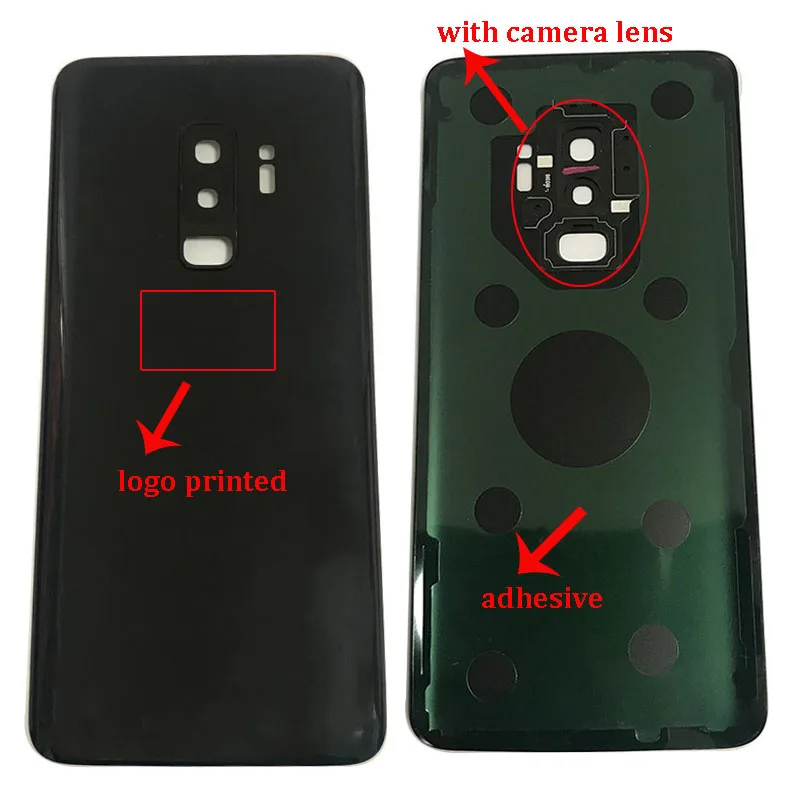 Замена заднего стекла для Samsung Galaxy S9 + Plus G965 G965F Крышка батарейного отсека задняя