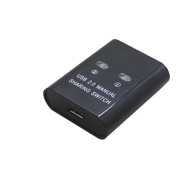 Черный 2-портовый USB ручной коммутатор usb2.0 концентратор 2 в 1 два компьютера поделиться одним принтером устройство usb sharer - Цвет: Черный