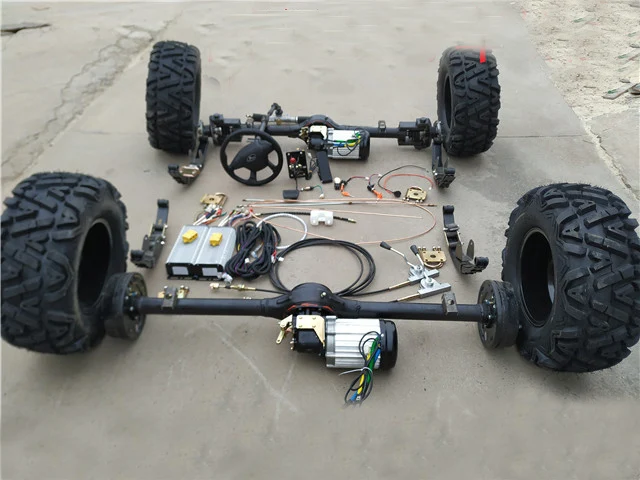Каркас для картинга независимое шасси полный привод AWD 60 в 1000 Вт мотор передняя