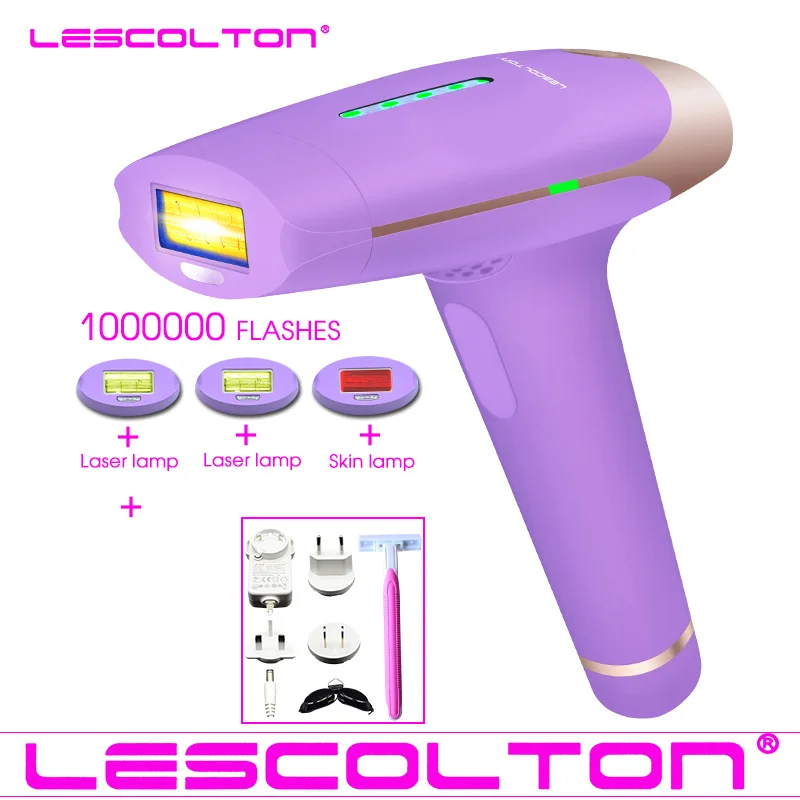 Lescolton 1000000 раз IPL эпилятор 4в1 Лазерная машинка для волос T009S лазерный эпилятор удаление волос перманентное бикини