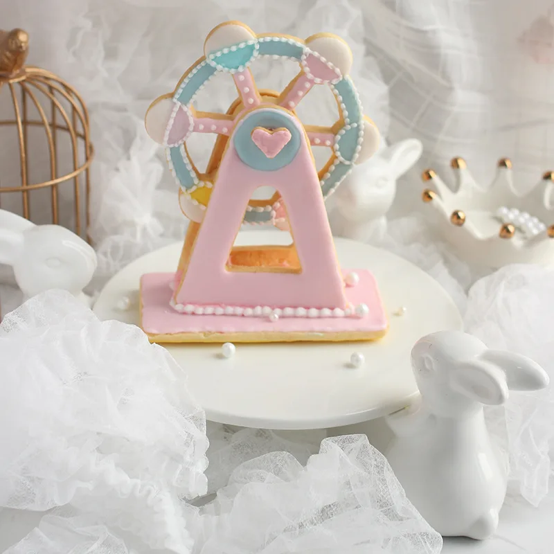 Sugarcraft 3 шт колесо обозрения пластиковый резак для помадки торта Формы печенья