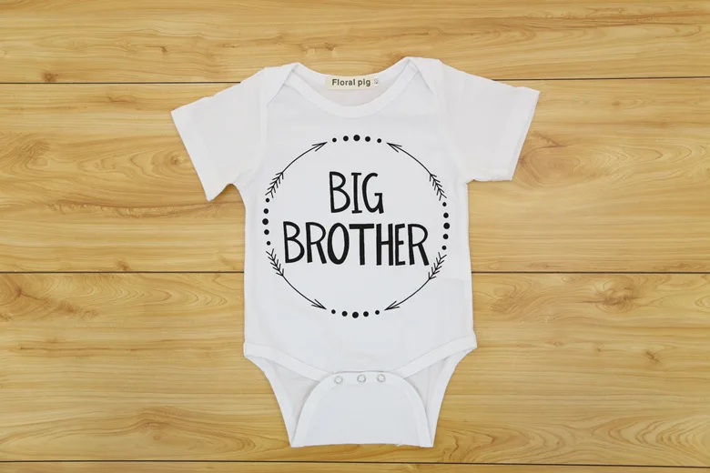 Детская футболка с надписью Big Brother рубашка для мальчиков и девочек повседневная