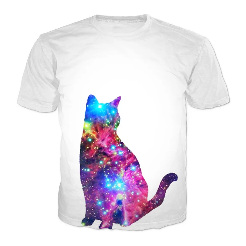 Мужская футболка классная с принтом Bad Cat летняя белая Dept для мужчин хипстерские
