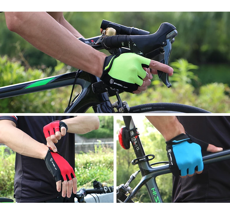 Нескользящие велосипедные перчатки на полпальца MTB летние ударопрочные Перчатки Для Спортивного Велосипеда дышащие перчатки из лайкры