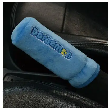 1pc Hand brake cover Doraemon автомобиль плюшевая подушка покрытие ремня безопасности зеркало заднего вида ручка ручного тормоза бумажное полотенце коробка для салфеток автомобиль Интерьер мягкая игрушка - Цвет: 1pc Hand brake cover