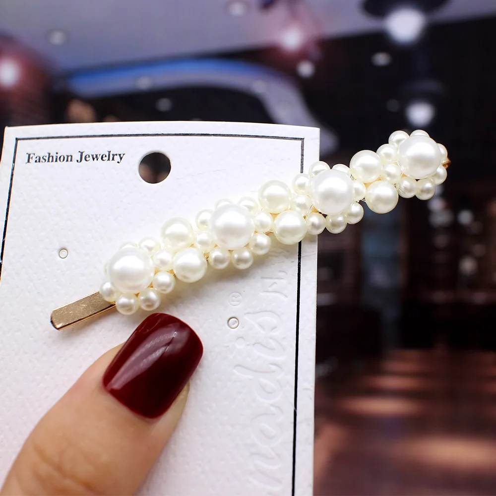 Элегантные Заколки для волос с жемчужинами 1 шт. модные заколки украшением