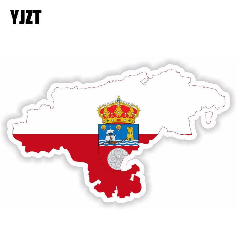 YJZT 16 3 см * 10 Кантабрия Испания флаг наклейка на шлем Светоотражающая для