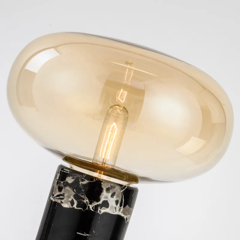 Современная простая настольная лампа LukLoy E27 украшение для гостиной спальни серое