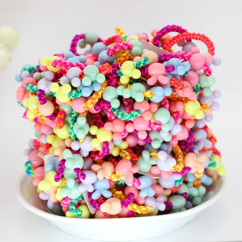 isnice Big Ball cartoon Hair Rope Elastic Bands Girl Kids Gum For Rubber Accessories Quality hairband 2019 | Аксессуары для одежды