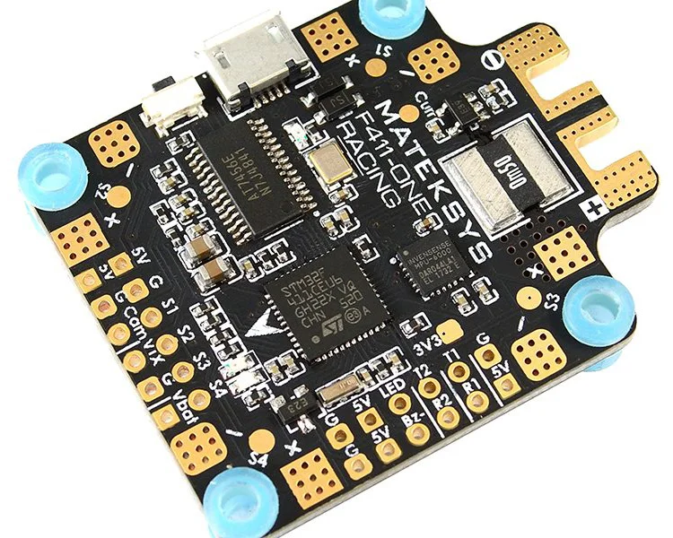 Matek Systems F411-ONE Flight Controller features STM32F411 BFOSD SPI Receiver(Frsky_X) Current Sensor in ONE 30.5*30.5mm F4 | Игрушки и