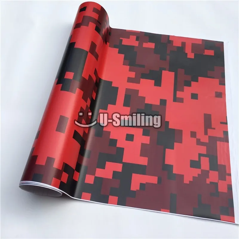 Red Digital HD Black White Sticker Bomb Graffiti Vinyl Cartoon Adhesive Film Stickers FOR Scooter Auto Skateboard Decal Camo Wrap - Название цвета: Red Digital