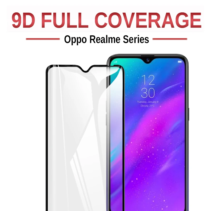 Защитное стекло закаленное 9D для Oppo Realme 3 Сверхтонкая Защита экрана 2 Pro C1 C