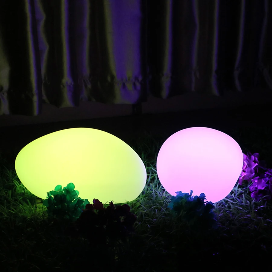 Thrisdar IP68 RGB камни в форме сада пейзаж газон светильник USB Перезаряжаемый отель resuarant камень светодиодный светящийся ночной Светильник