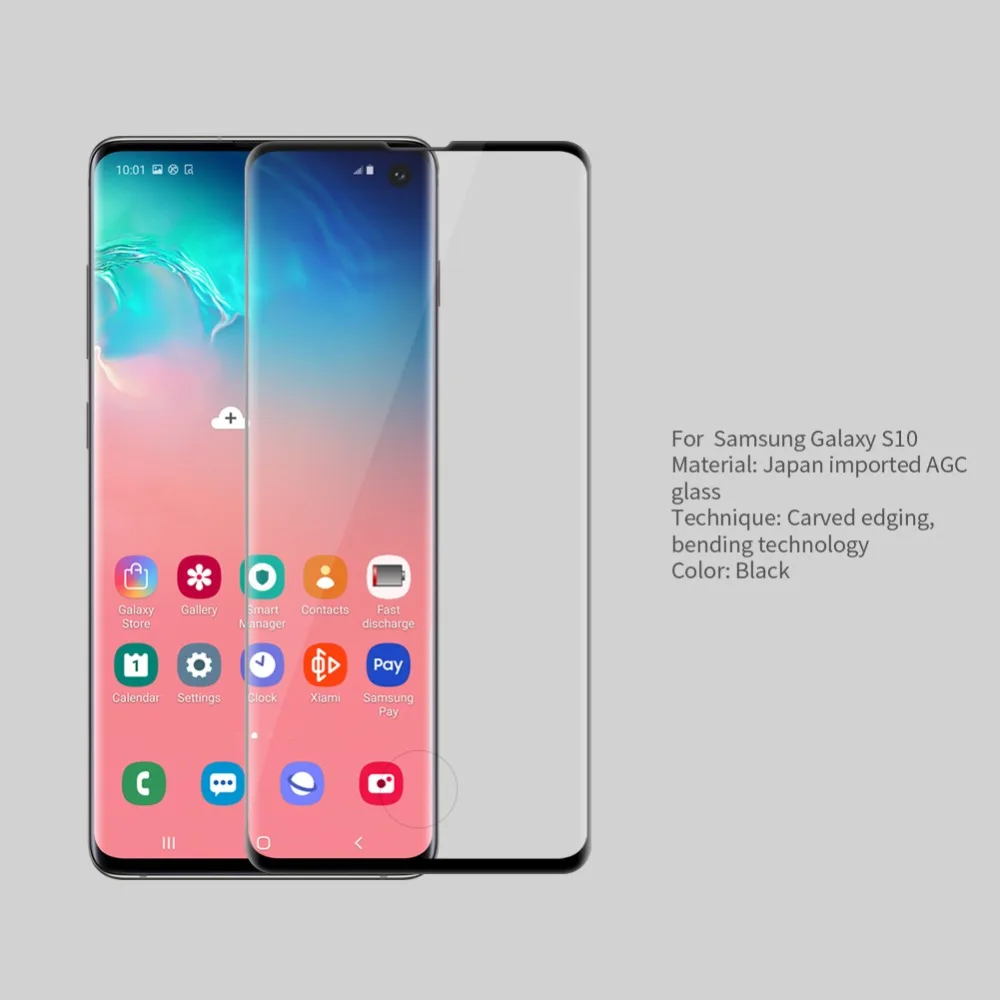 Для samsung Galaxy S10 Стекло Nillkin 3D CP+ Max полное покрытие закаленное Стекло Экран протектор для samsung S10 Nilkin HD стеклянная плёнка