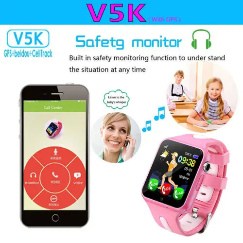 V5K Детские Смарт часы GPS трекер местоположения анти потерянный SOS Вызов