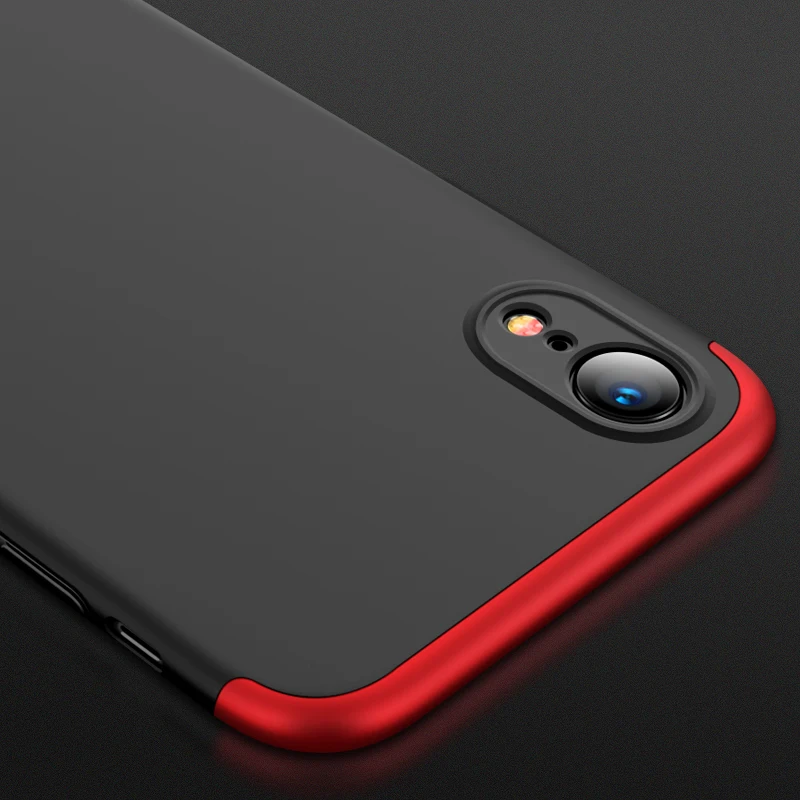 Luxury 360 Degree Full Cover Cases For iphone 7 Plus 8 6 6s Phone Case for X XS Max XR 5S SE 3-in-1 matte PC hard case |