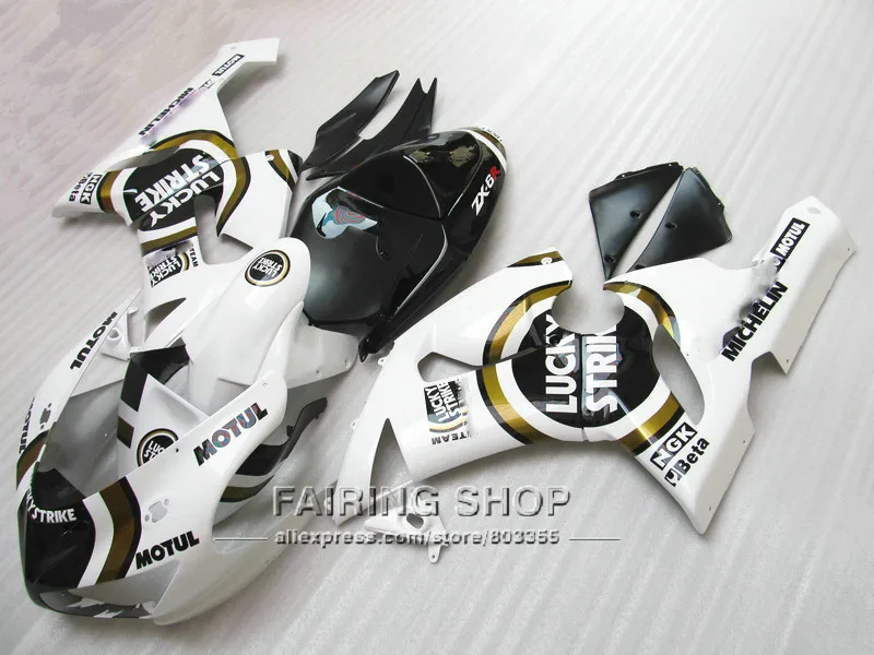 Черные Обтекатели Lucky ZX6r 2005 06 для Kawasaki Ninja 05 2006 ( 100% fit) комплект обтекателей под