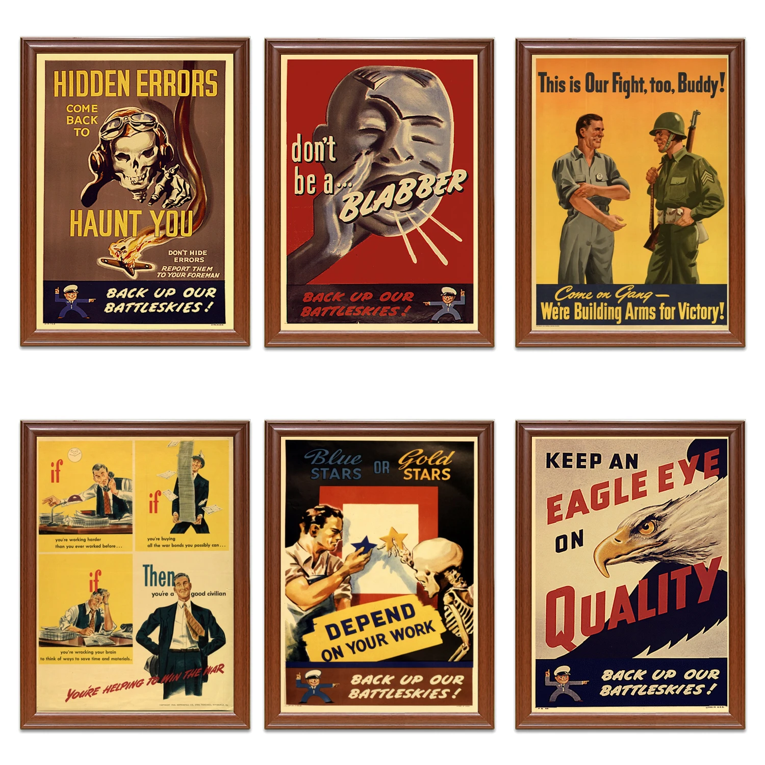 Винтажный пропагандистский постер США WW2 классические картины на холсте Don't Be A