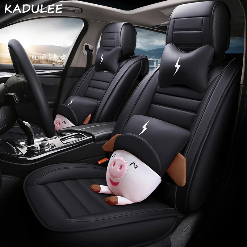 Kadulee сиденья набор для audi a3 8l 8p седан sportback a4 b5 b6 b7 b8 a5 b8 a6 c5 c6 c7 q2 q3 q5 q7 a6l авто аксессуары - Название цвета: Cartoon