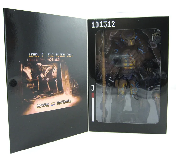 Видео-игра внешний вид Predator 2 городской охотник копье трофей Череп умный диск NECA 18