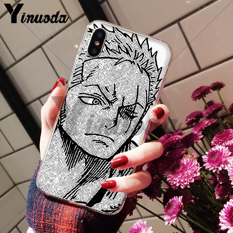 Yinuoda one piece Roronoa Зоро уникальный роскошный силиконовый чехол для телефона для iPhone 8 7 6 6S Plus X XS max 10 5 5S SE XR Coque Shell