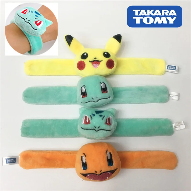 TOMY Pokemon Pikachu плюшевые Дженни черепаха защелкивающееся кольцо на запястье милые