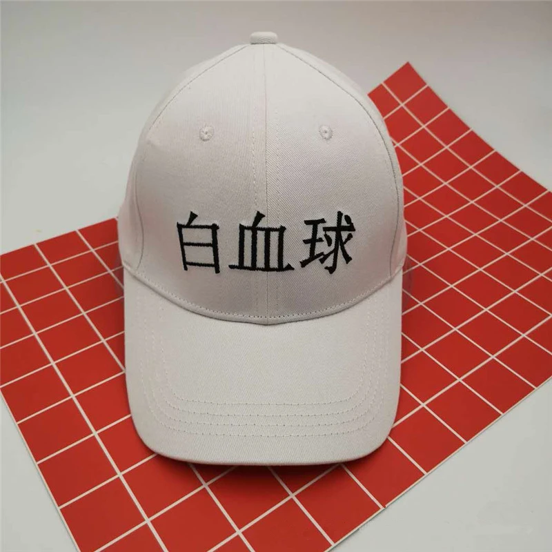 Hataraku Saibou Cells At Work Anime Baseball Cap Visor Sun Hat Embroidery Snapback Cosplay Prop image 4