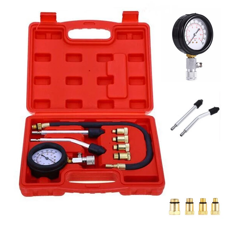9 шт. измеритель давления в бензиновом двигателе|diagnostic tool|compression testerleakage tester |