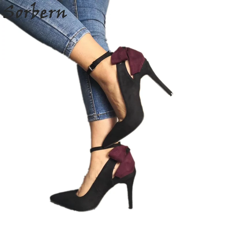 Sorbern High Heels Classic Pumps Ankle Strap Bowknot Shoes Elegant 13Cm Heels Womens Stiletto Heel Shoes Pumps Custom Color
Sorbern High Heels Classic Pumps Ankle Strap Bowknot Shoes Elegant 13Cm Heels Womens Stiletto Heel Shoes Pumps Custom Color