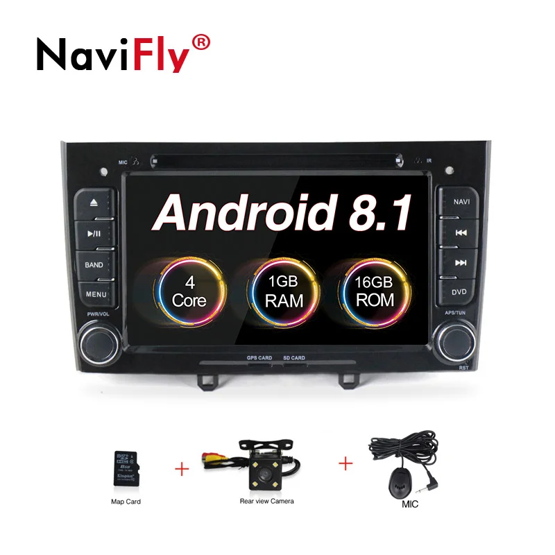 Android 8,0 четырехъядерный автомобильный dvd-плеер gps Navi для peugeot 408 для peugeot 308 308SW аудио Радио стерео головное устройство - Цвет: Car dvd camera B