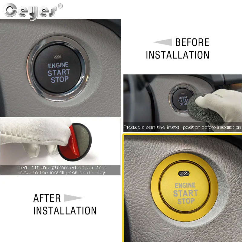 Автостайлинг Ceyes автозапуск стоп зажигание двигателя кнопка Зажигания