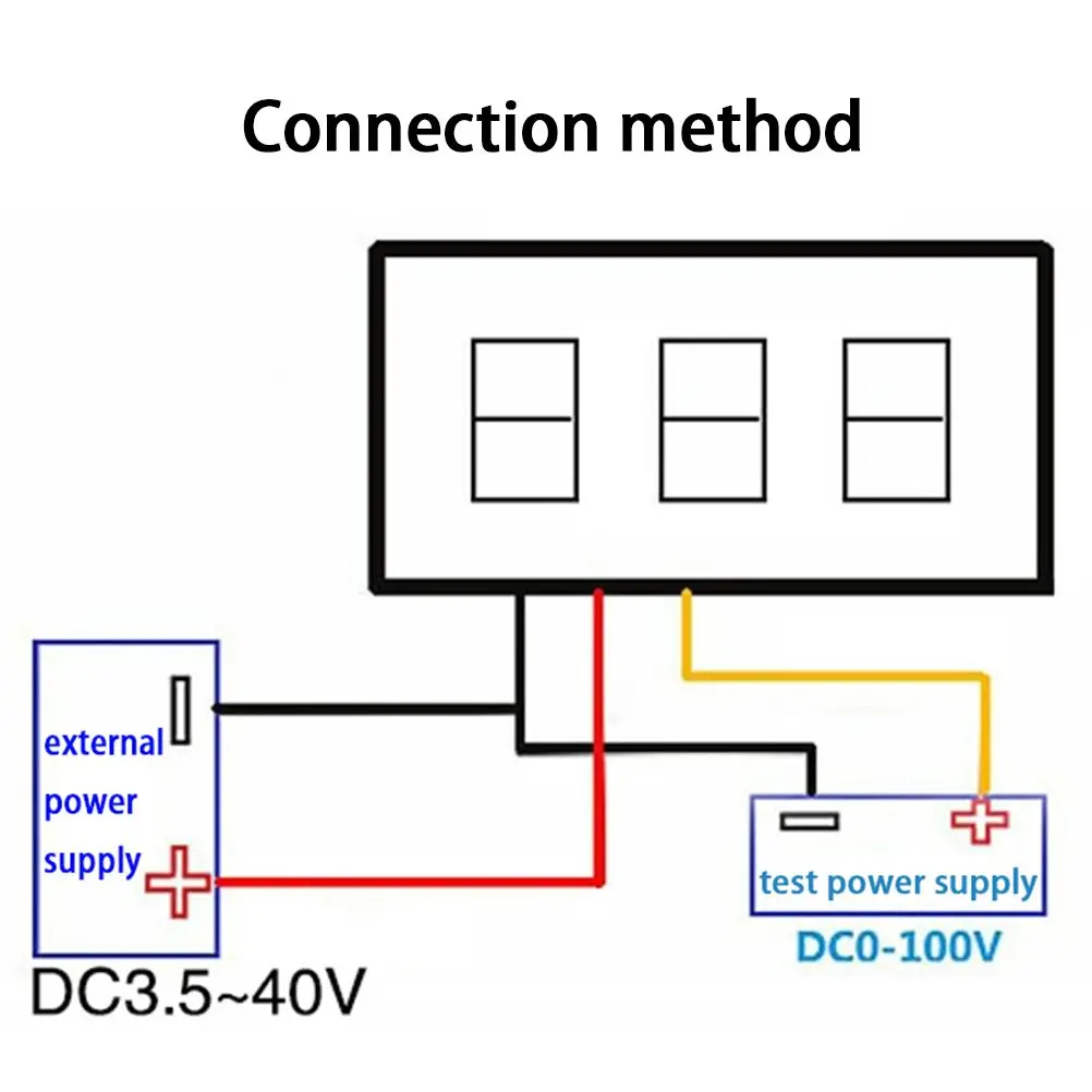 1 Набор цифровой Напряжение метр светодиодный Дисплей 3 провода DC 0 100V обнаружения