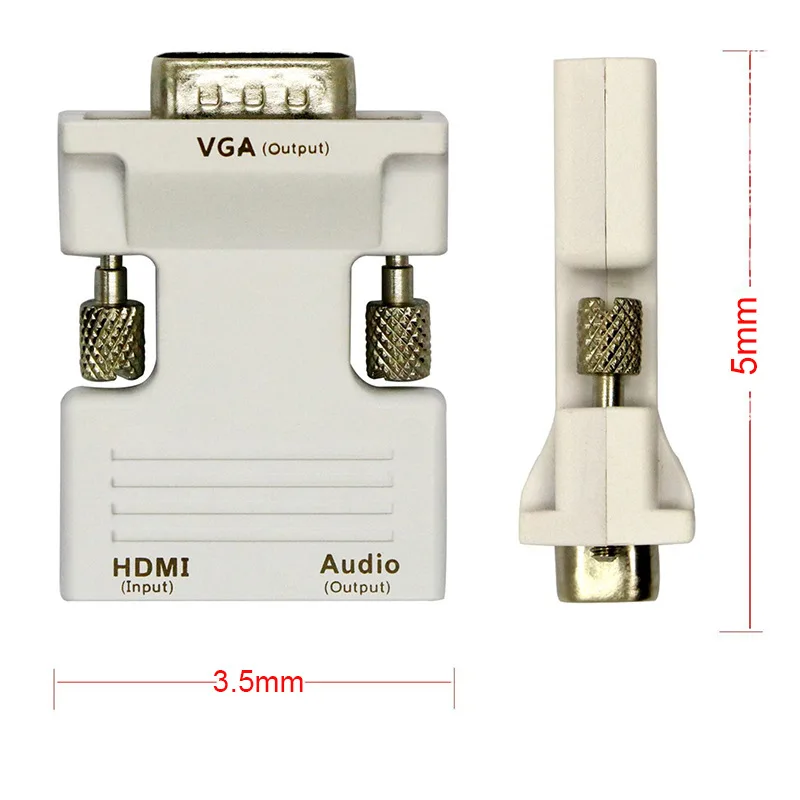 HDMI Женский к VGA штепсельный преобразователь, адаптер 1080 P стерео аудио выход USB power PC